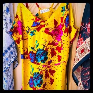 Free People golden yellow floral 🌺☀️ 🌸 dress